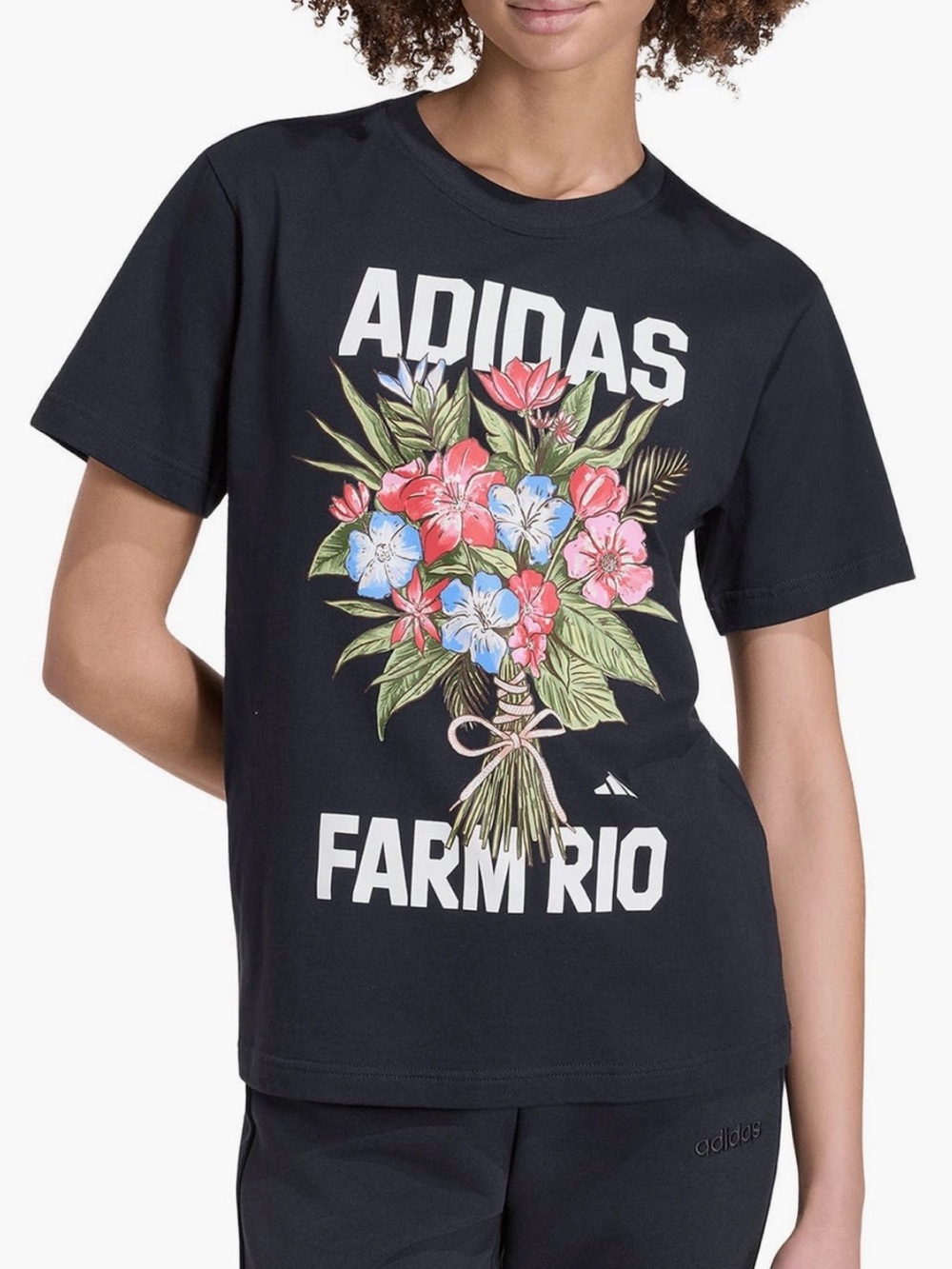 Adidas x FARM Rio Graphic T-Shirt – Women’s Size S – NWT 🌸🖤💐